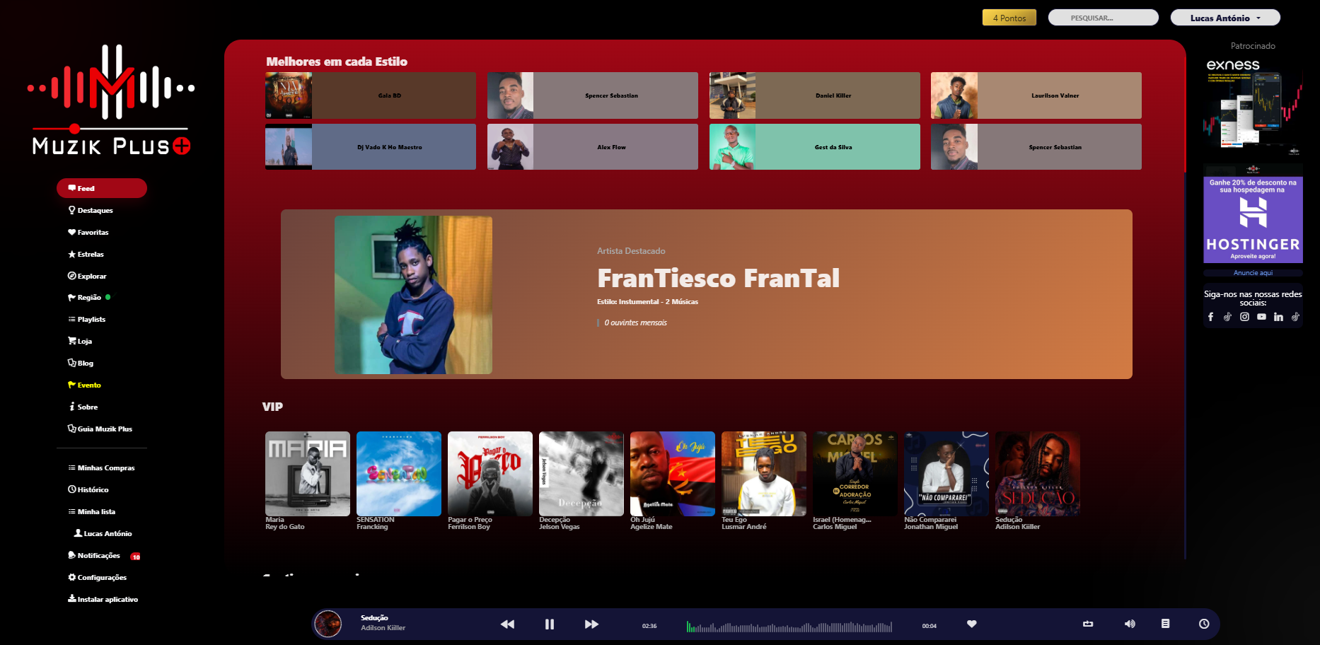 Desenvolvimento e Lançamento da Plataforma Muzik Plus AO