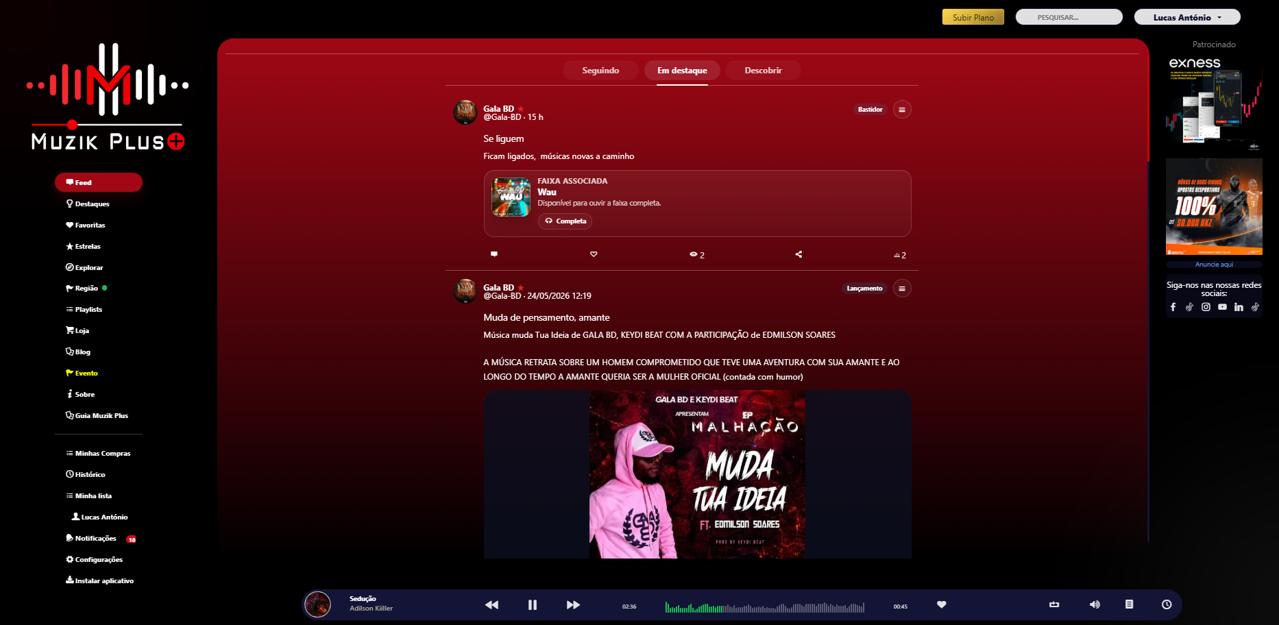 Desenvolvimento e Lançamento da Plataforma Muzik Plus AO