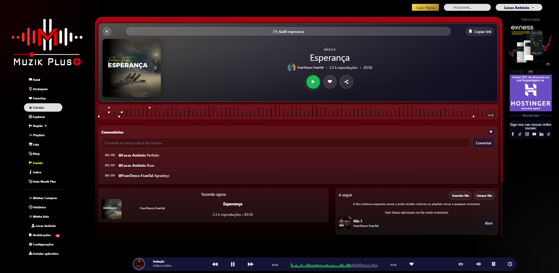 Desenvolvimento e Lançamento da Plataforma Muzik Plus AO