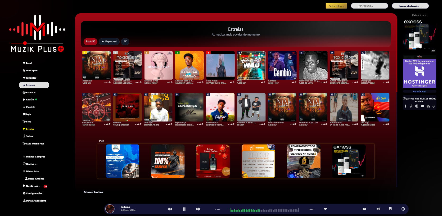 Desenvolvimento e Lançamento da Plataforma Muzik Plus AO